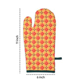 Microwave Oven Mitts Gloves, 11x6 Inch (Yellow and Green)